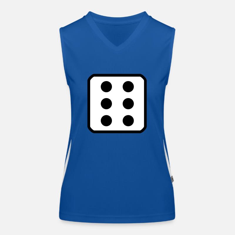 Dice 6 - Women's Functional Contrast Tank Top - royal/white