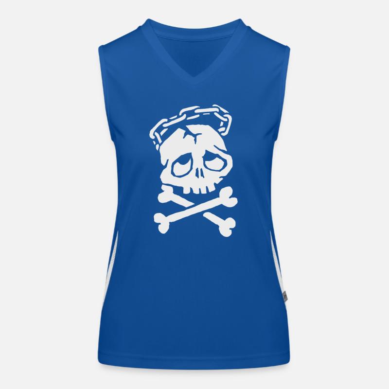 Träumender Schädel Funktionelles Kontrast-Tank Top für Frauen