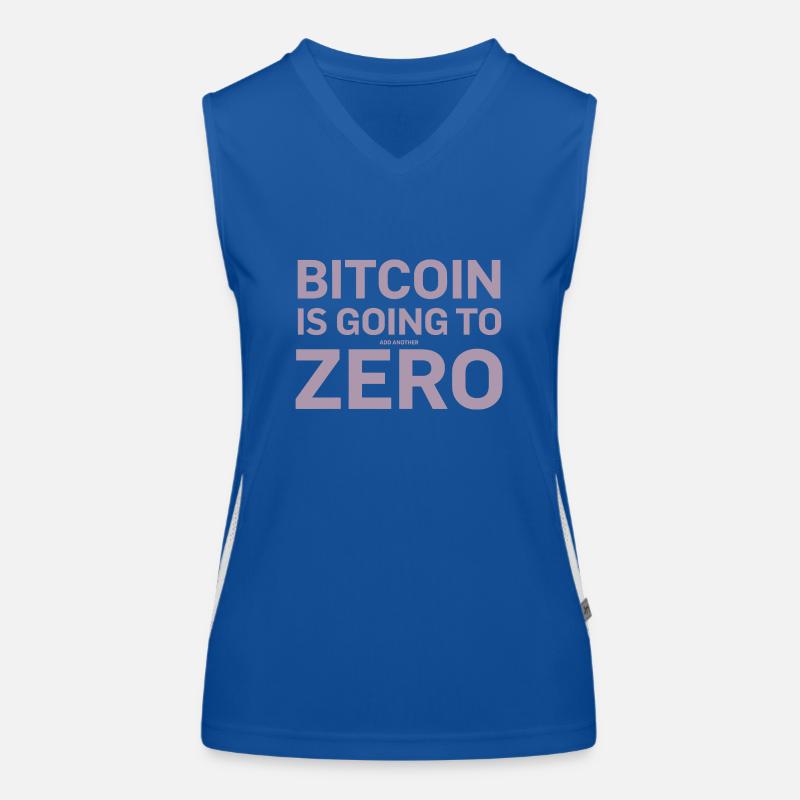 Dictons sur le bitcoin Le bitcoin sera toujours un zéro Débardeur respirant contrasté Femme