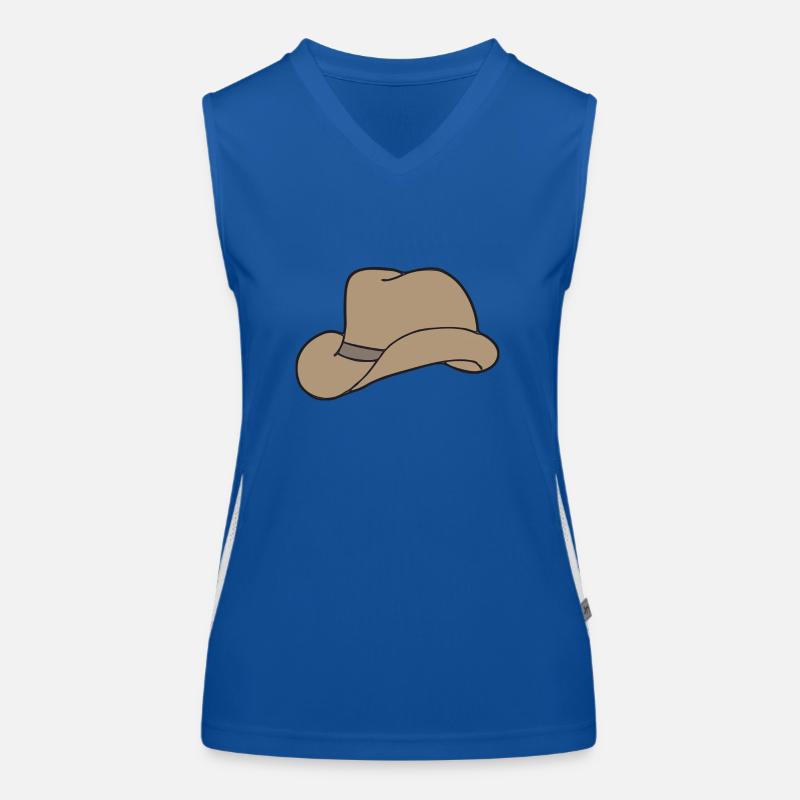 hut braun Funktionelles Kontrast-Tank Top für Frauen