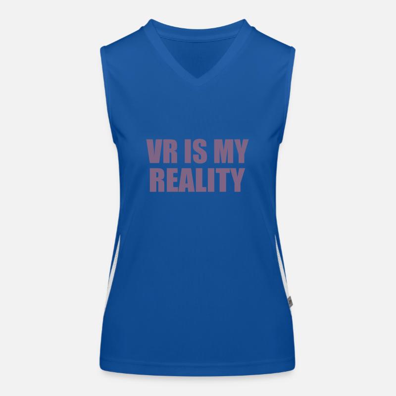 La réalité virtuelle est ma réalité Débardeur respirant contrasté Femme