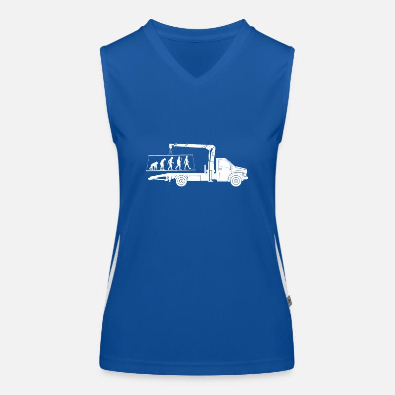 Abschlepper Evolution Silhouette Minimalistisch Funktionelles Kontrast-Tank Top für Frauen