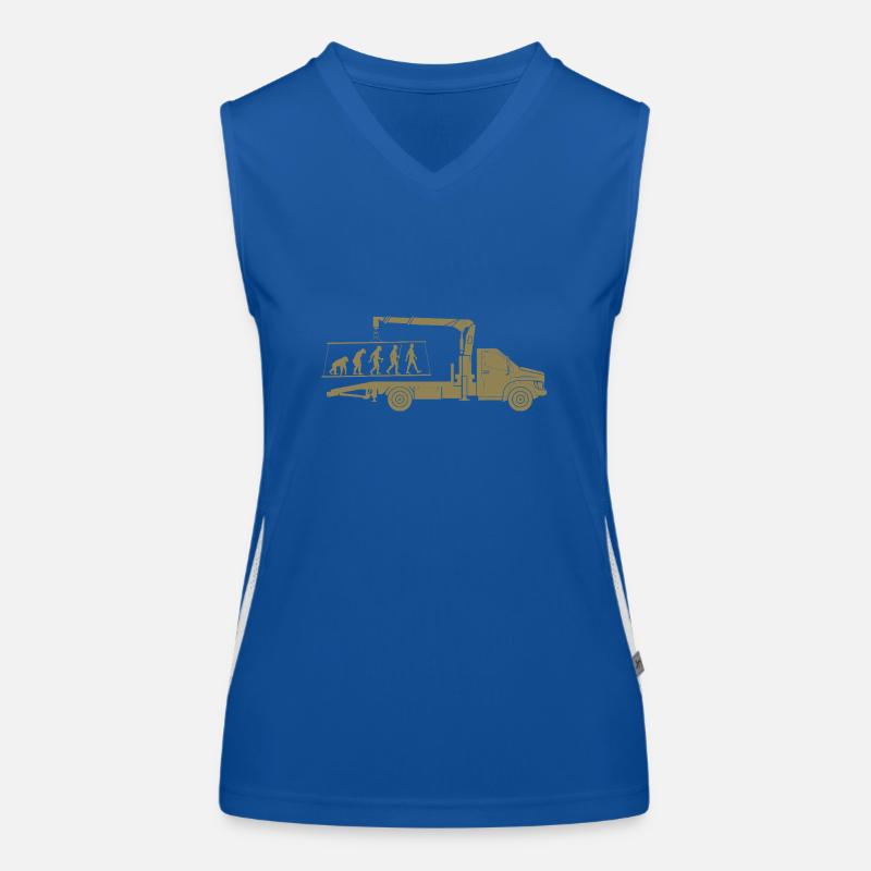 Tow Truck Evolution Silhouette Minimalist Women's Functional Contrast Tank Top