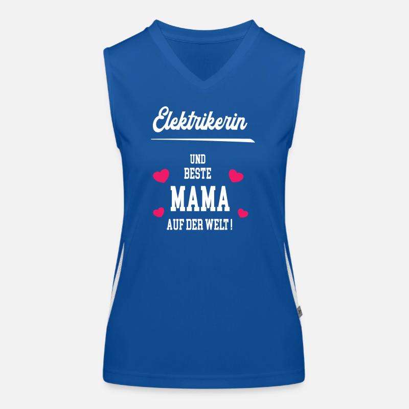 Elektrikerin Beste Mama Muttertag Geburtstag Funktionelles Kontrast-Tank Top für Frauen