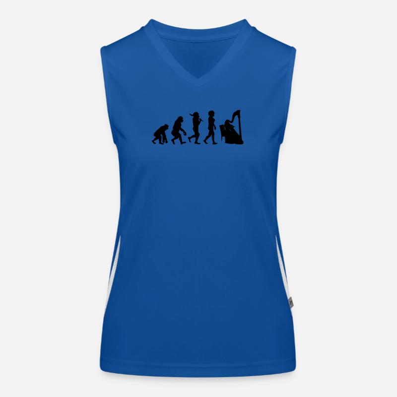 Music harp evolution for women black Women's Functional Contrast Tank Top