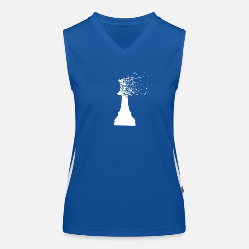 Chess queen king dispersion Funktionelles Kontrast-Tank Top für Frauen