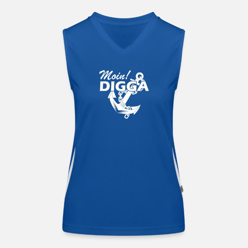 Moin Digga Anker Funktionelles Kontrast-Tank Top für Frauen