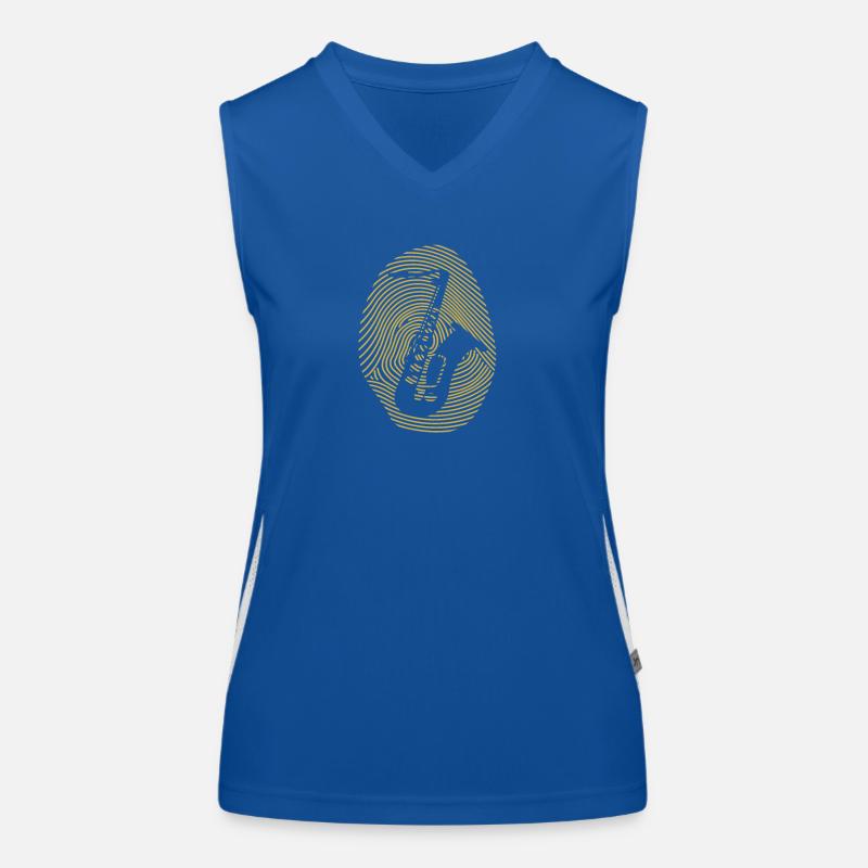 Saxofon Design Funktionelles Kontrast-Tank Top für Frauen