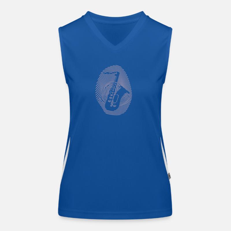 Saxofon Design Funktionelles Kontrast-Tank Top für Frauen