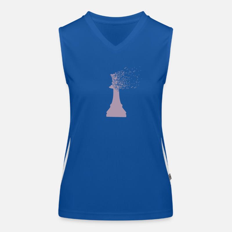 Chess queen king dispersion Women's Functional Contrast Tank Top