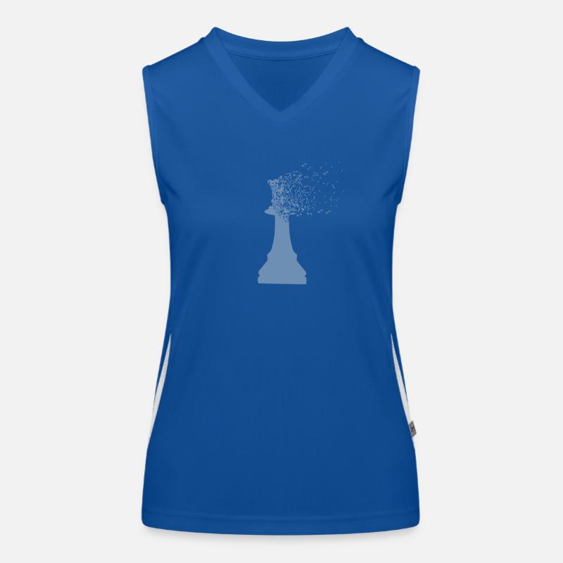 Chess queen king dispersion Women's Functional Contrast Tank Top