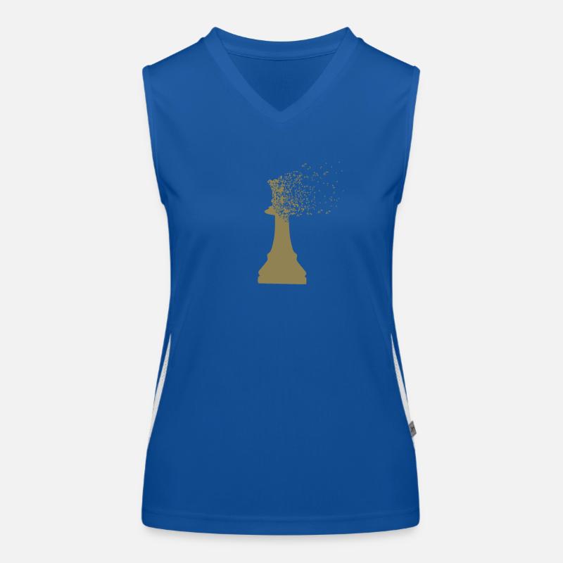 Chess queen king dispersion Funktionelles Kontrast-Tank Top für Frauen