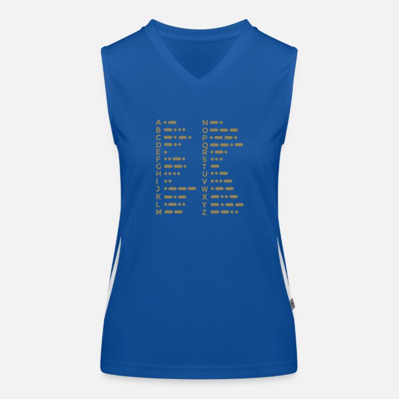 Morse Alphabet Débardeur respirant contrasté Femme