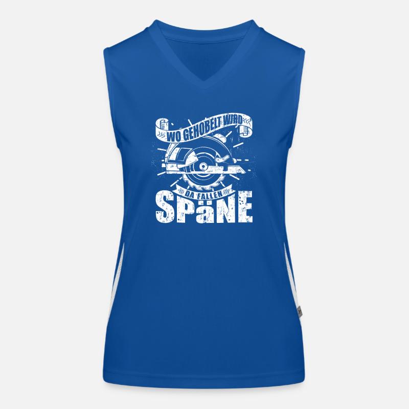 Wo gehobelt wird fallen Späne Funktionelles Kontrast-Tank Top für Frauen
