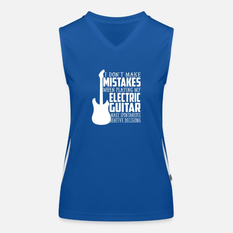 Vater mit E-Gitarre Funktionelles Kontrast-Tank Top für Frauen