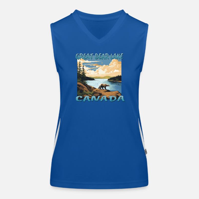 Kanada Saskatchewan Nordlichter Urlaub Design Funktionelles Kontrast-Tank Top für Frauen
