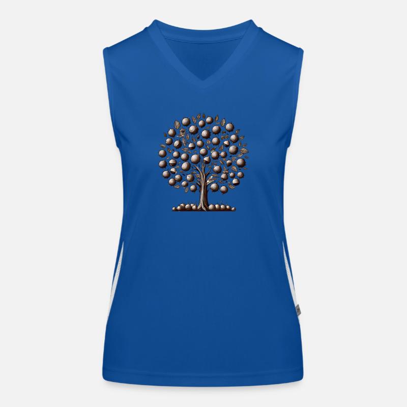 Autumnal chestnut splendour: a tree full of Women's Functional Contrast Tank Top