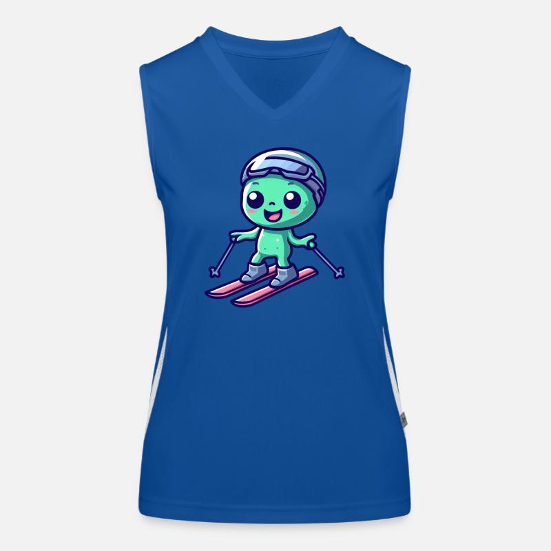 Extraterrestre Vert Ski Alien Débardeur respirant contrasté Femme