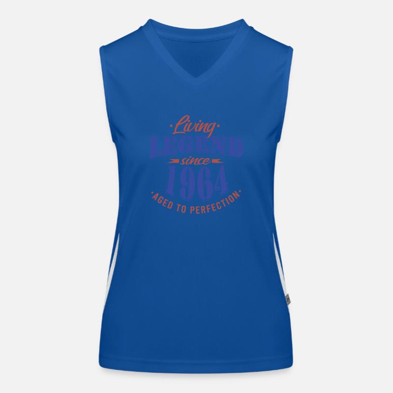 Lebende Legende seit 1964 Geburtstag Funktionelles Kontrast-Tank Top für Frauen