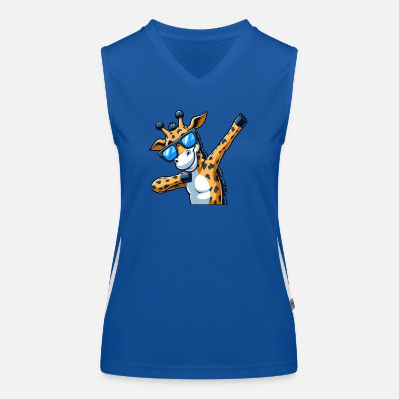 Cooles Zebra mit Sonnenbrille: Dabbing-Style Funktionelles Kontrast-Tank Top für Frauen