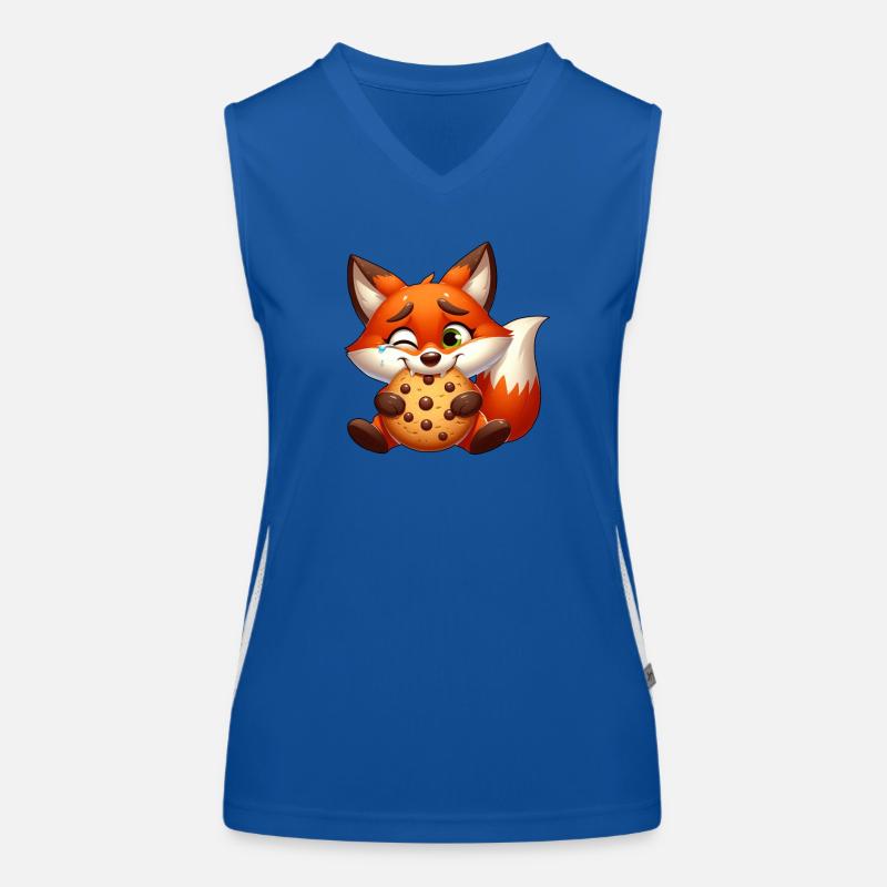 Rotfuchs Cookie Süßigkeit Nachtisch Keks Funktionelles Kontrast-Tank Top für Frauen