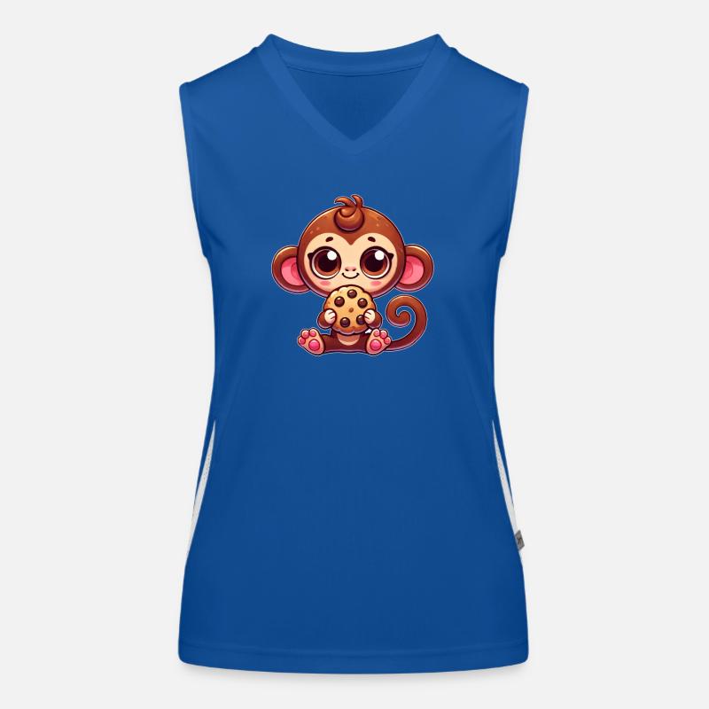 variation 30404Süßer Affe Schimpanse Cookie Cartoo Funktionelles Kontrast-Tank Top für Frauen