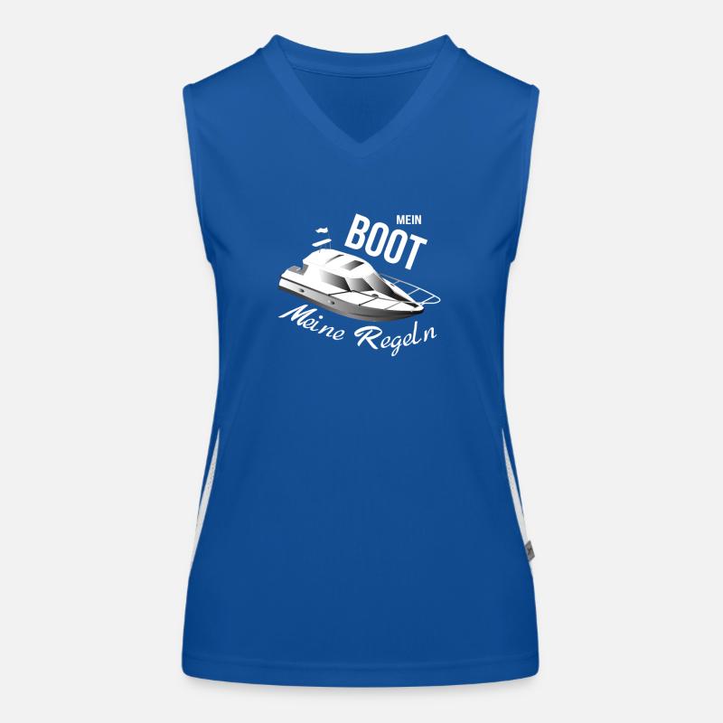 Mein Boot meine Regeln Motorboot Funktionelles Kontrast-Tank Top für Frauen