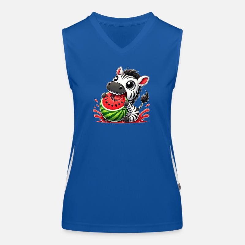 Melon zèbre Fruité Été Pastèque Fun Débardeur respirant contrasté Femme