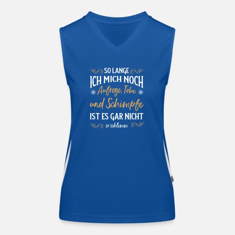 Solange ich tobe und schimpfe lebe ich noch Funktionelles Kontrast-Tank Top für Frauen