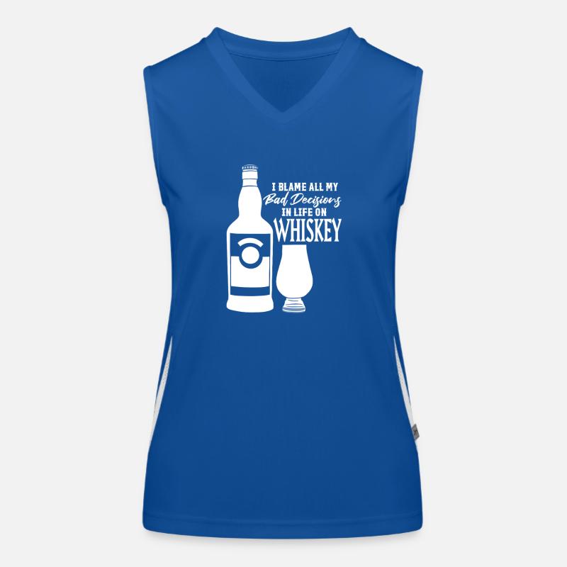 Schlechte Entscheidungen Whiskey Sprüche Funktionelles Kontrast-Tank Top für Frauen