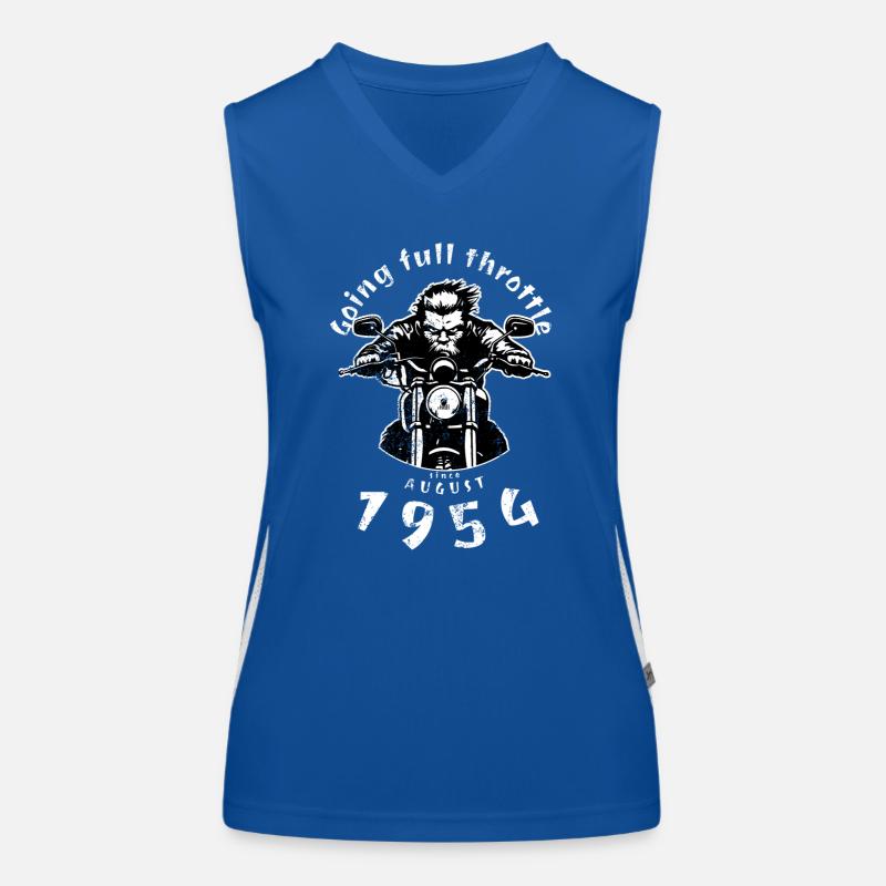70. Geburtstag Going full throttle since 08/1954 Women's Functional Contrast Tank Top