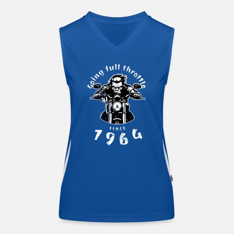 60th Birthday Going full throttle since 1964 Women's Functional Contrast Tank Top