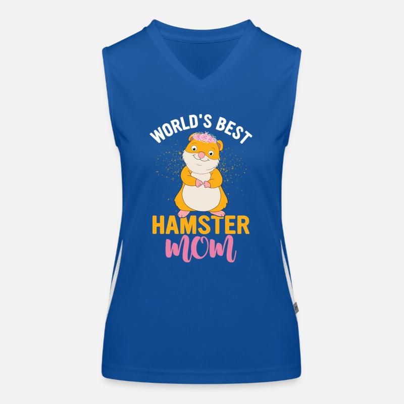 Weltbeste Hamstermutter Funktionelles Kontrast-Tank Top für Frauen