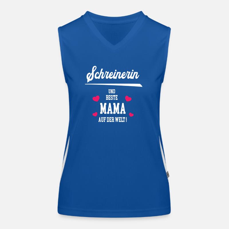 Schreinerin Beste Mama Muttertag Geburtstag Funktionelles Kontrast-Tank Top für Frauen