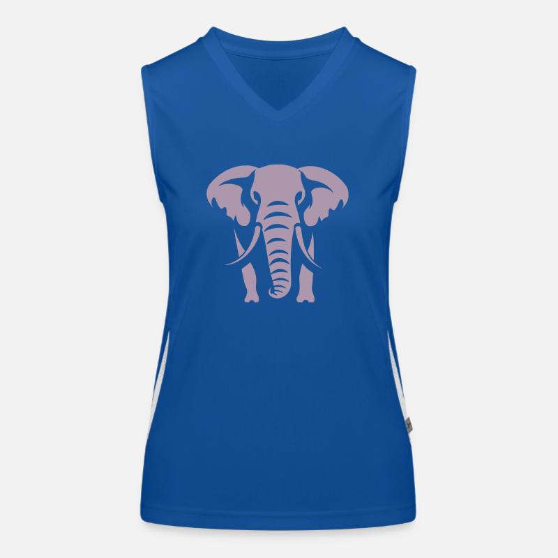 Logo blanc Elephant Silhouette Débardeur respirant contrasté Femme