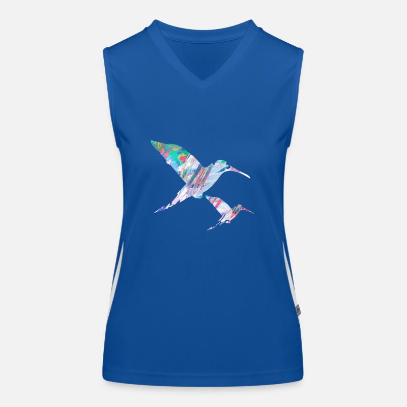 Kolibri,vogel, Aquarell, Malerei, Vögel, Graffiti Funktionelles Kontrast-Tank Top für Frauen