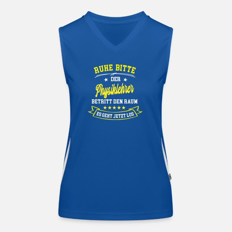 Physiker Lehrer der Physik Physiklehrer Physikprof Funktionelles Kontrast-Tank Top für Frauen