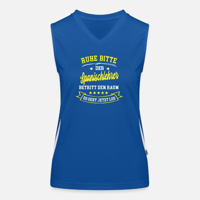 Lehrer Spanisch Spanischlehrer Profesor de Español Funktionelles Kontrast-Tank Top für Frauen