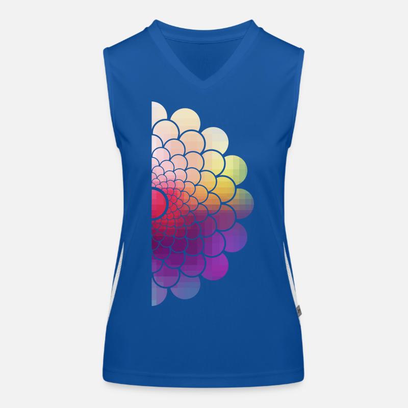 halber Regenbogen Funktionelles Kontrast-Tank Top für Frauen