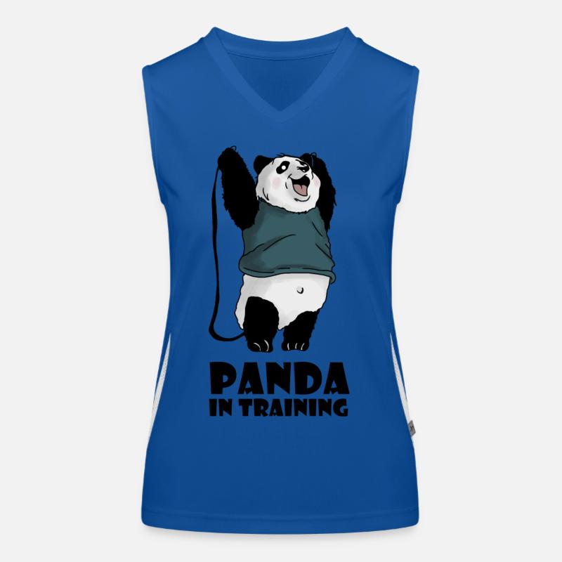 Panda in Training - Panda im Training - Sport Funktionelles Kontrast-Tank Top für Frauen
