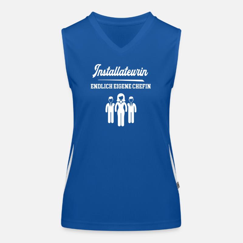Installateurin Endlich Eigene Chefin Installateure Funktionelles Kontrast-Tank Top für Frauen