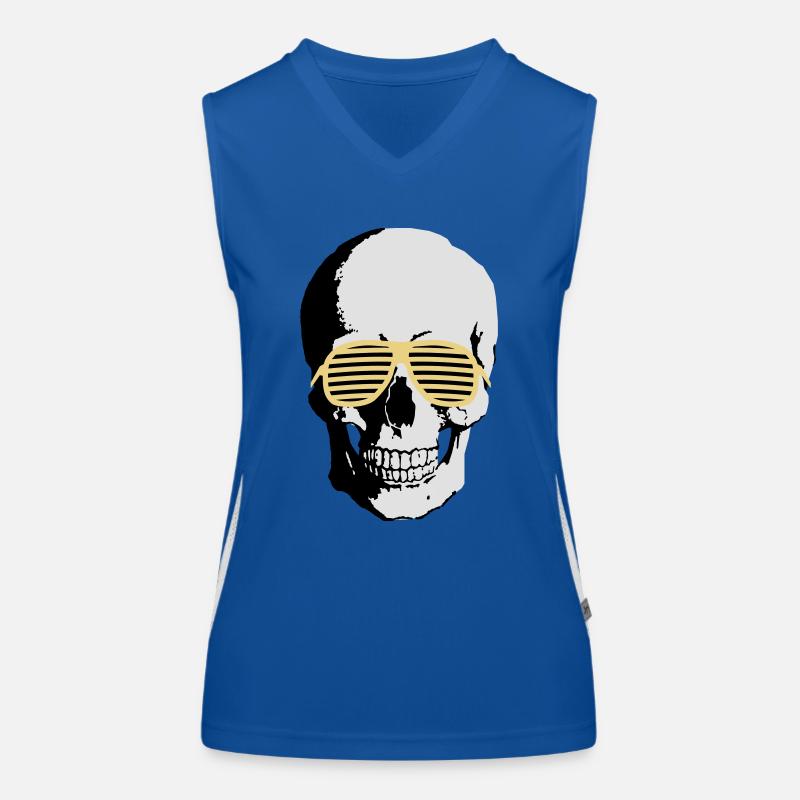 Skull Top sportivo da donna in contrasto cromatico