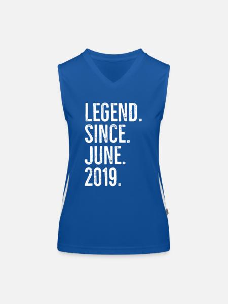 Legend Since June 2019 - Women's Functional Contrast Tank Top - royal/white - Front