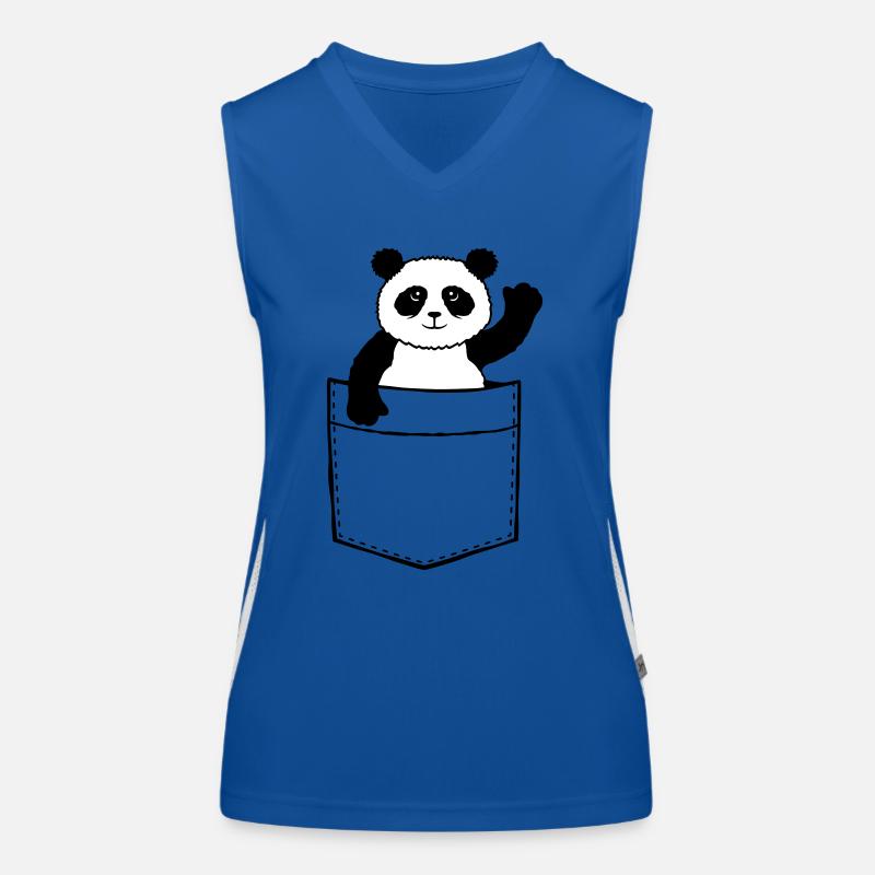 Voyage Chest Poche Panda Ours Vagues Amicales Débardeur respirant contrasté Femme