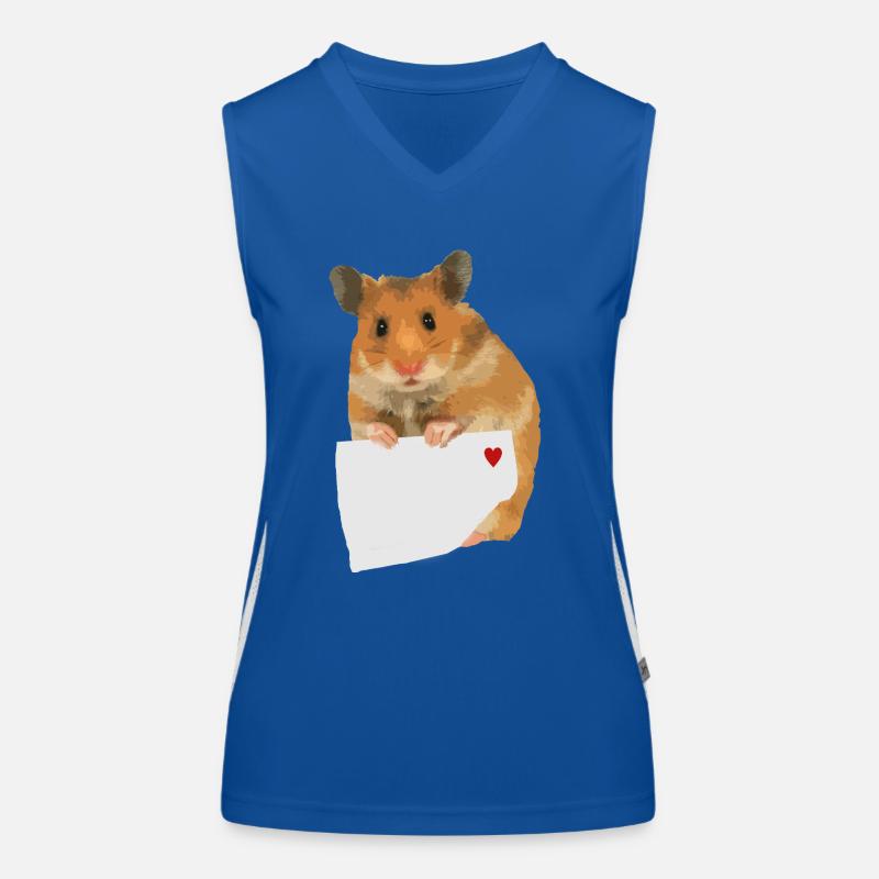 Hamster Note to Personalize Note Text Women's Functional Contrast Tank Top