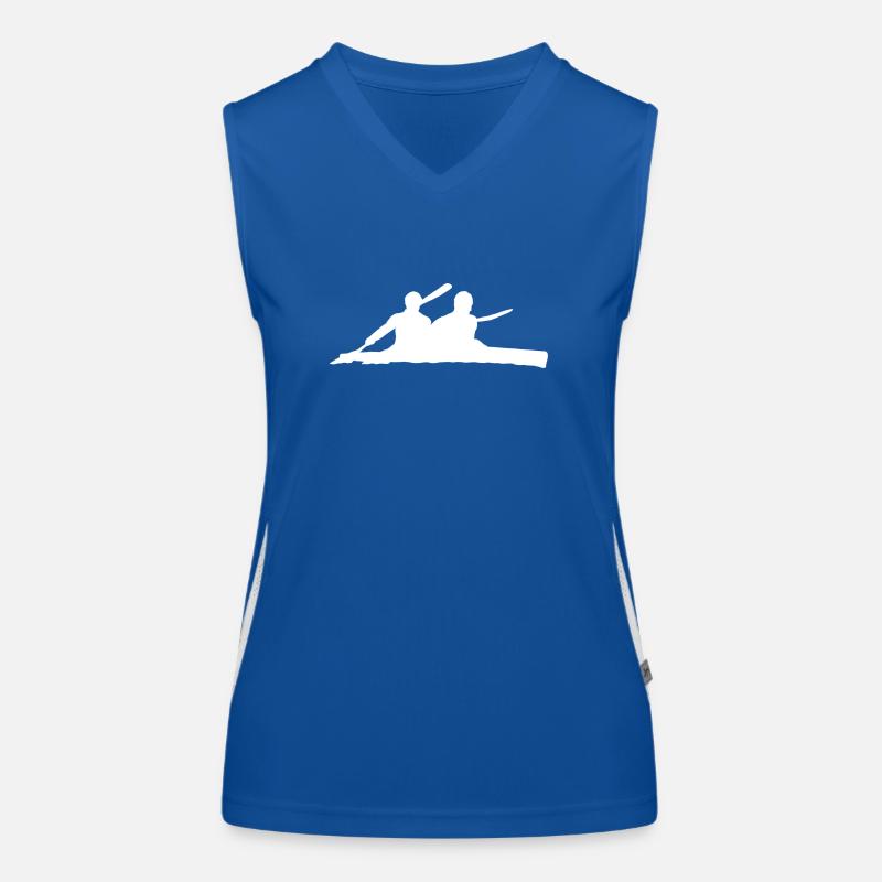 Kajak Zweier weiß Funktionelles Kontrast-Tank Top für Frauen