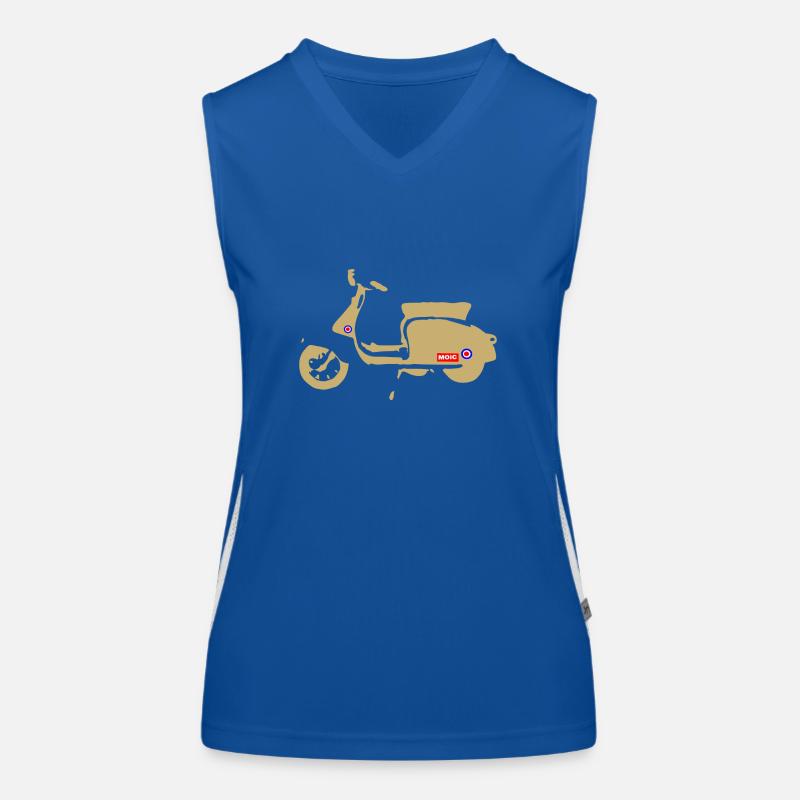 Retro Scooter - Women's Functional Contrast Tank Top - royal/white