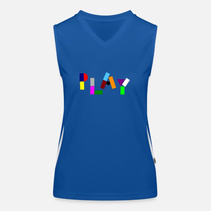 Playing with bricks and blocks Women's Functional Contrast Tank Top
