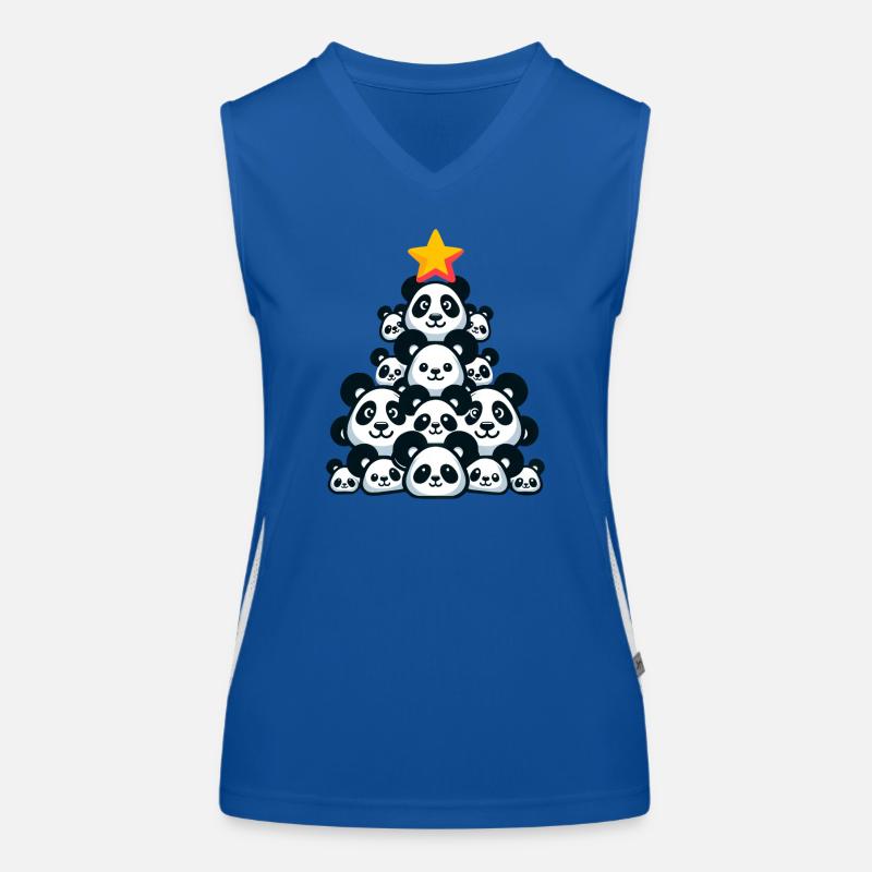Panda de Noël - Ambiance festive avec l’ours panda Débardeur respirant contrasté Femme