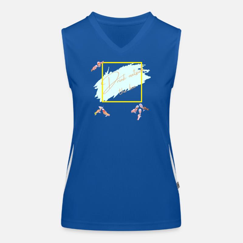 Drink outside the box Funktionelles Kontrast-Tank Top für Frauen